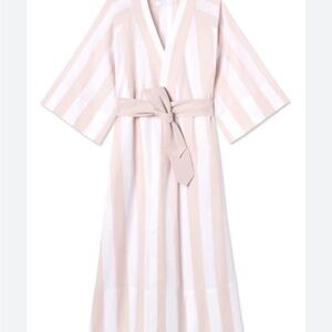 LAKE Pajamas Women’s Pink and White Robe